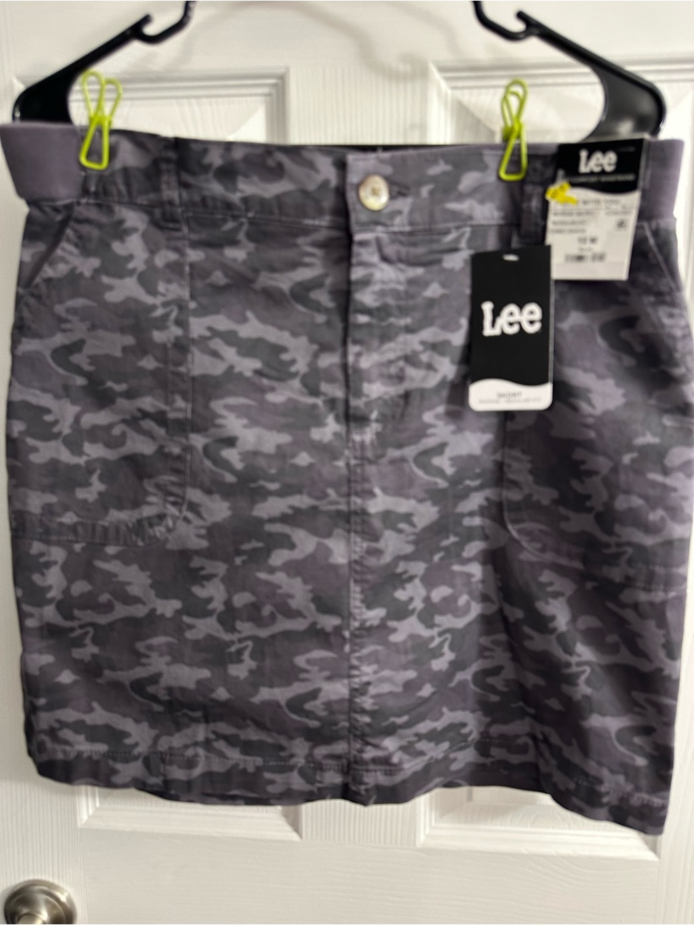 Lee Women's Gray Camo Cotton Skort/Skirt Size 12M NWT